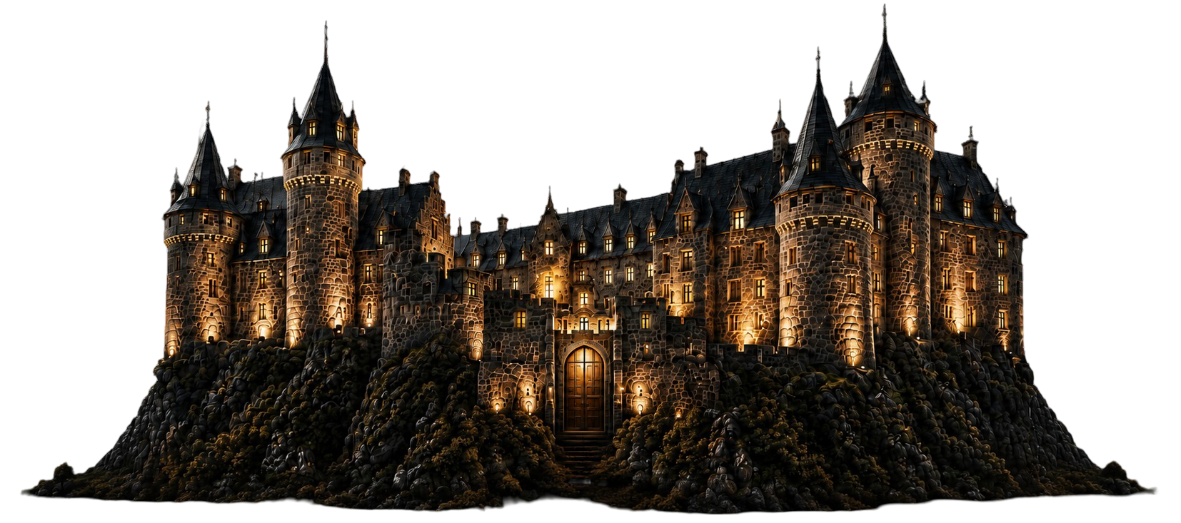 Hugo Köller castle at night